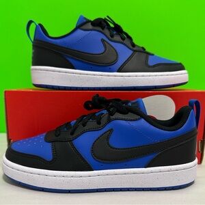 NIKE Court Borough Low Recraft GS 'Game Royal Black 5Y / women's size 6.5